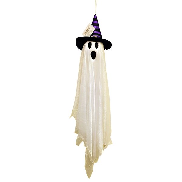 Fun World Friendly Ghost with Hat Hanging Decor 91668